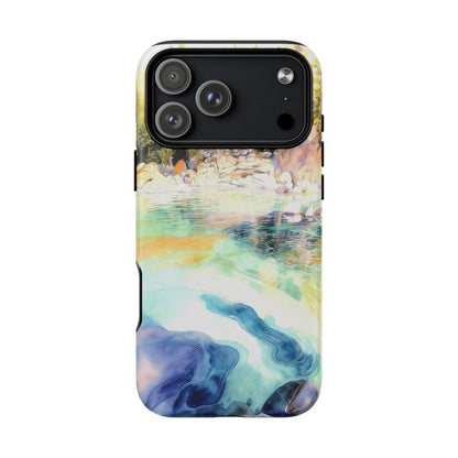 Tough Magnetic Case — Abstract Watercolor Lake Phone Cover