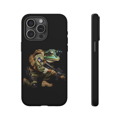 Tough Cases: Military Frog Phone Case, Phone Accessory, Unique Gift for Gamers, Animal Lovers, Stylish Protection