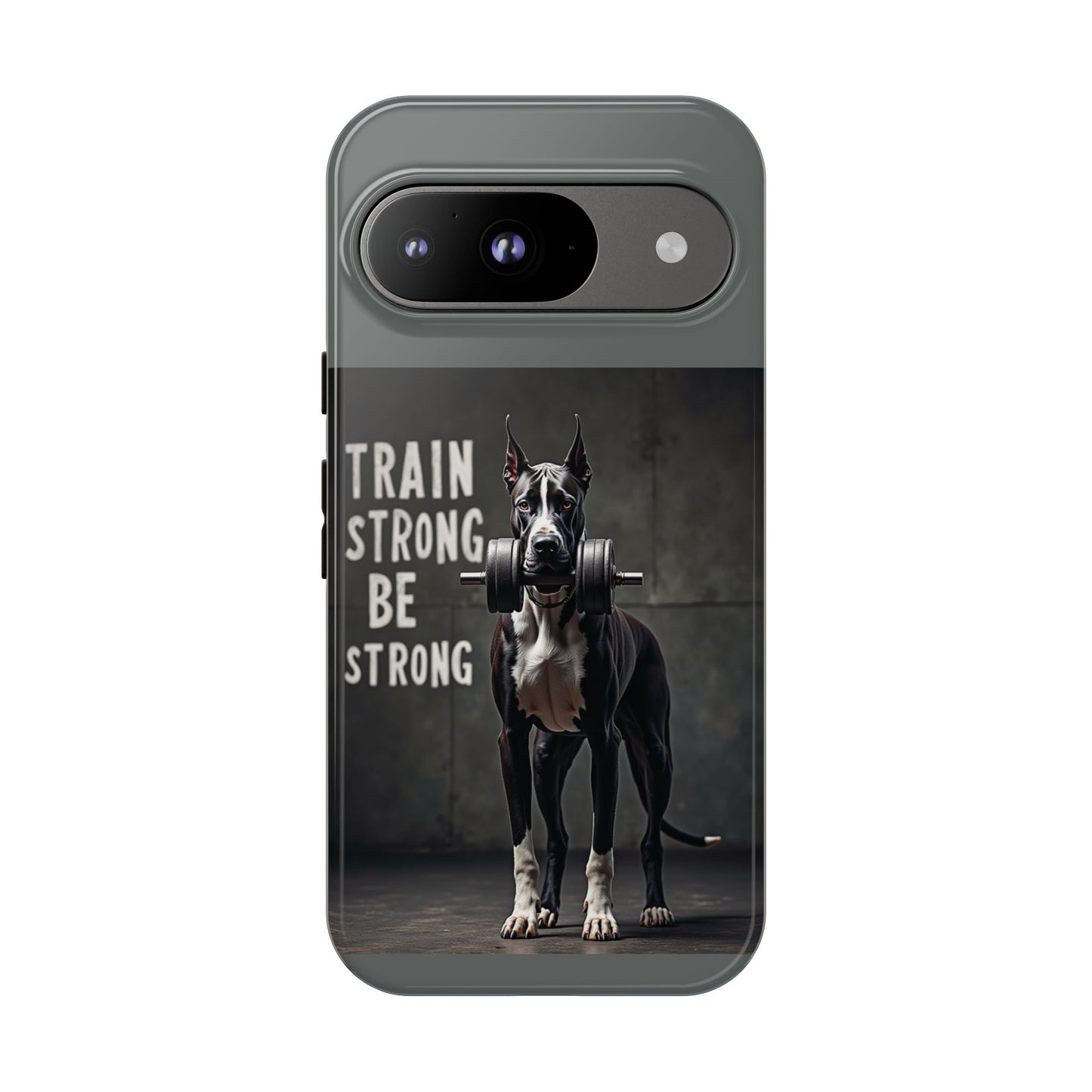 Dog-Themed Phone Case: Motivational Strength Training Pet Lover Accessory, Gift for Dog Owners, Gym Enthusiasts, Fitness Motivation