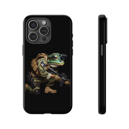 Tough Cases: Military Frog Phone Case, Phone Accessory, Unique Gift for Gamers, Animal Lovers, Stylish Protection