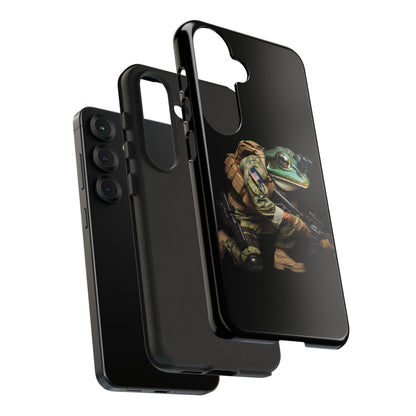 Tough Cases: Military Frog Phone Case, Phone Accessory, Unique Gift for Gamers, Animal Lovers, Stylish Protection