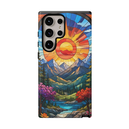 Colorful Mountain Phone Case - Tough Cases, Nature Aesthetic, Gift for Outdoor Lovers, Unique Phone Accessories, Vibrant Art Phone Cover