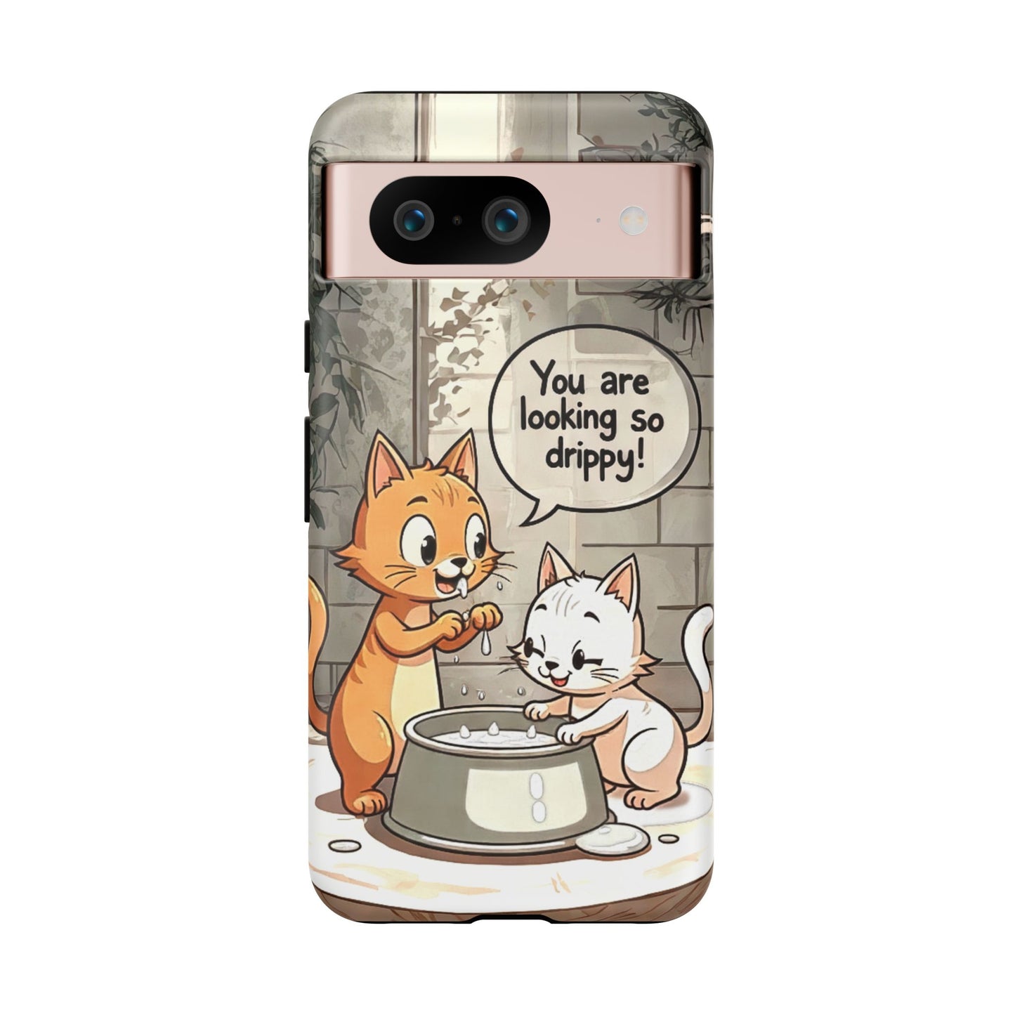 Cute Cat Phone Case - You Are Looking So Drippy, Pet Lover Gift, Animal Lover, Fun Phone Accessory, Whimsical Design