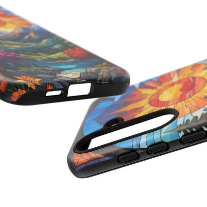 Colorful Mountain Phone Case - Tough Cases, Nature Aesthetic, Gift for Outdoor Lovers, Unique Phone Accessories, Vibrant Art Phone Cover