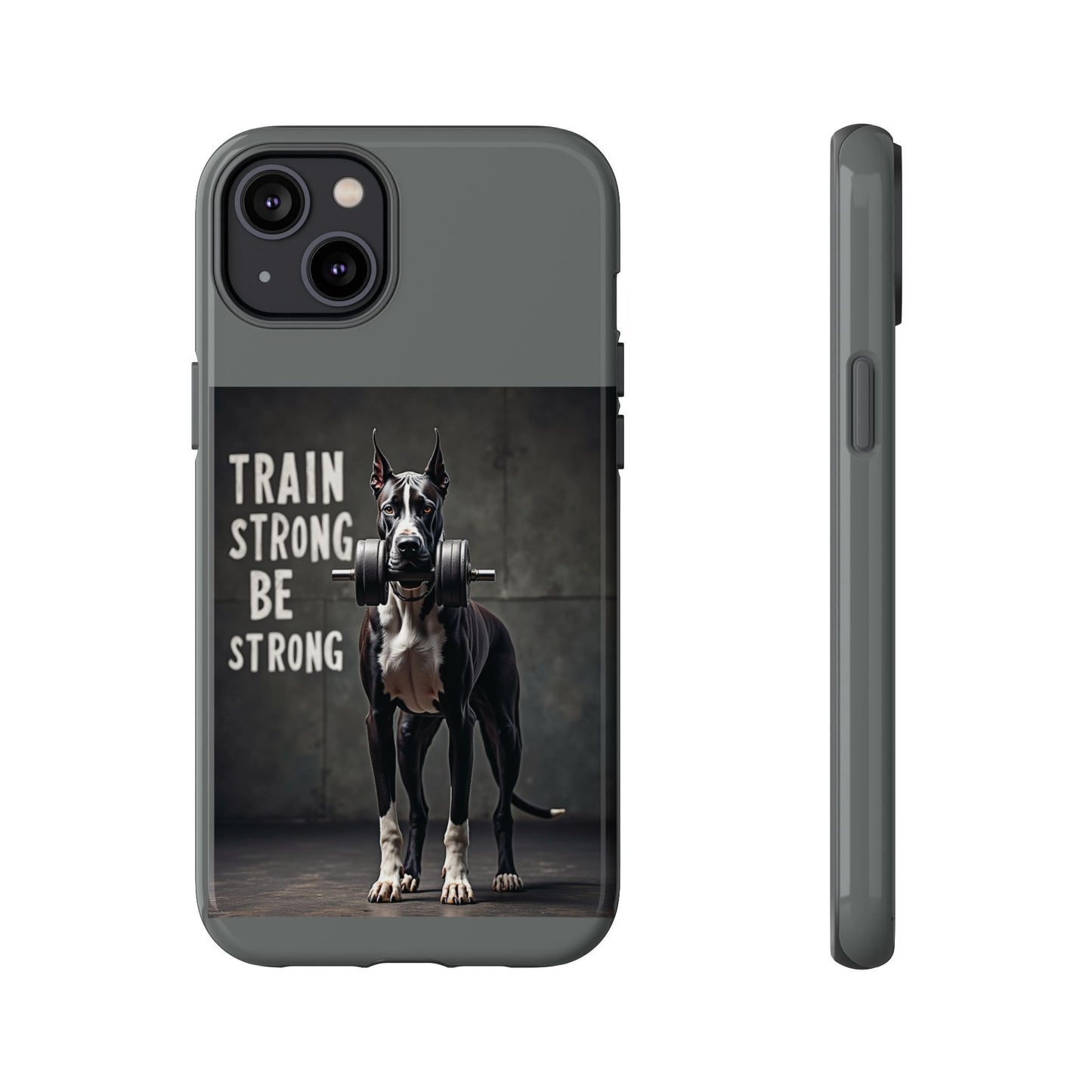 Dog-Themed Phone Case: Motivational Strength Training Pet Lover Accessory, Gift for Dog Owners, Gym Enthusiasts, Fitness Motivation