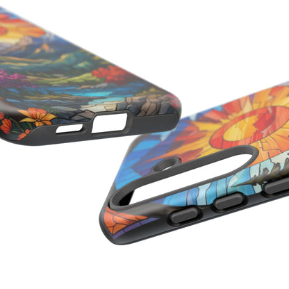 Colorful Mountain Phone Case - Tough Cases, Nature Aesthetic, Gift for Outdoor Lovers, Unique Phone Accessories, Vibrant Art Phone Cover