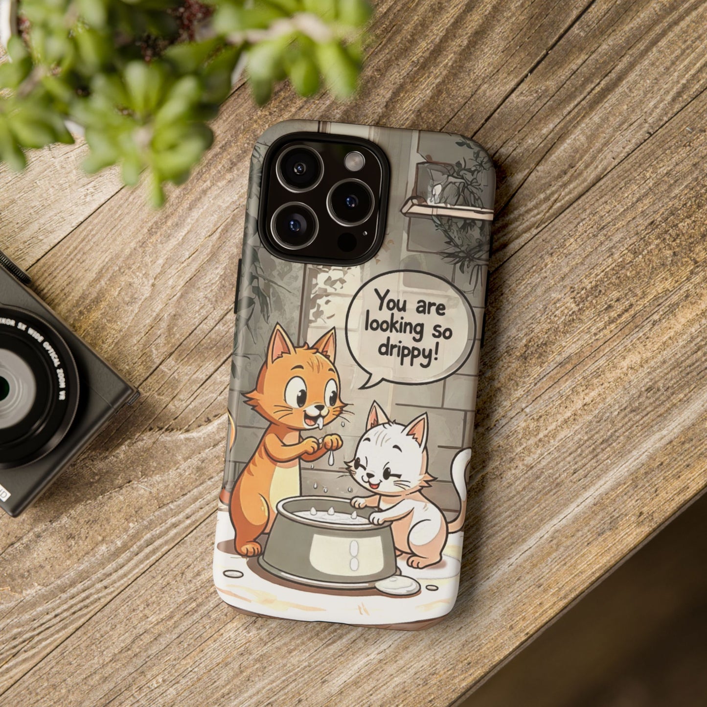 Cute Cat Phone Case - You Are Looking So Drippy, Pet Lover Gift, Animal Lover, Fun Phone Accessory, Whimsical Design