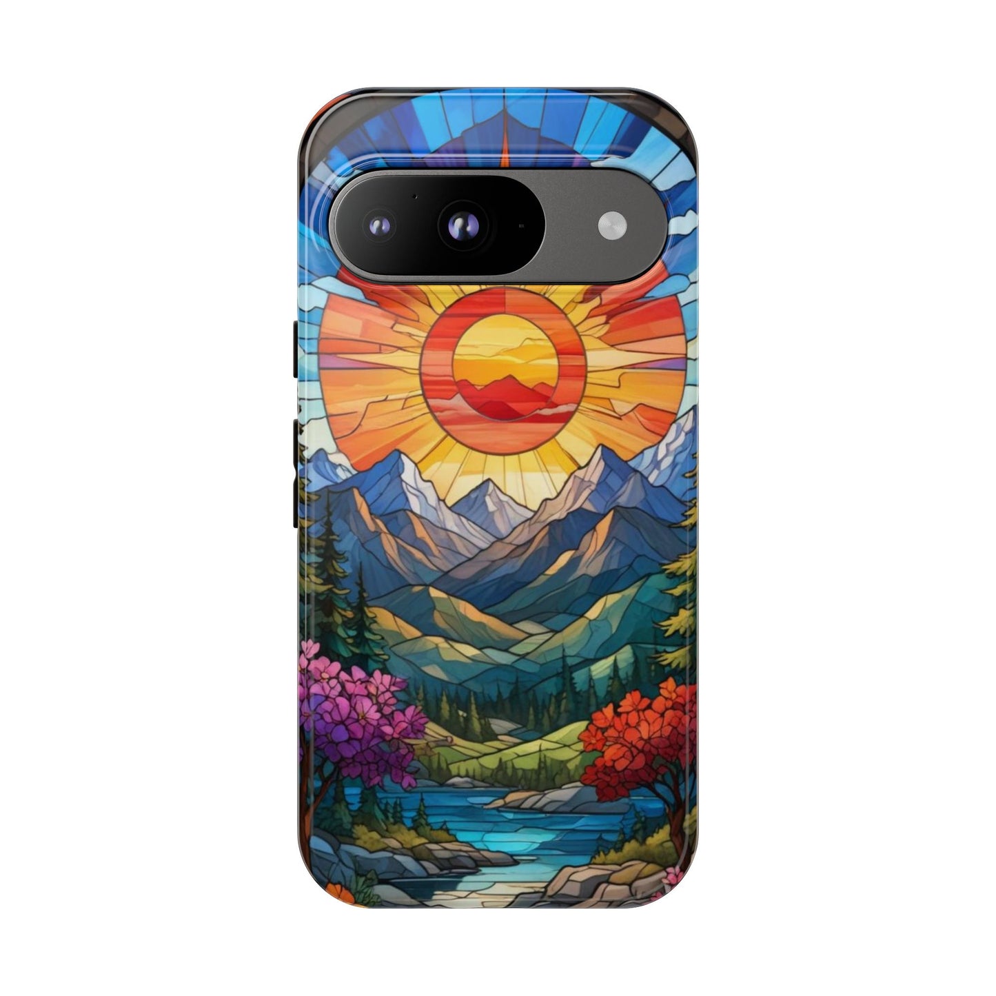 Colorful Mountain Phone Case - Tough Cases, Nature Aesthetic, Gift for Outdoor Lovers, Unique Phone Accessories, Vibrant Art Phone Cover