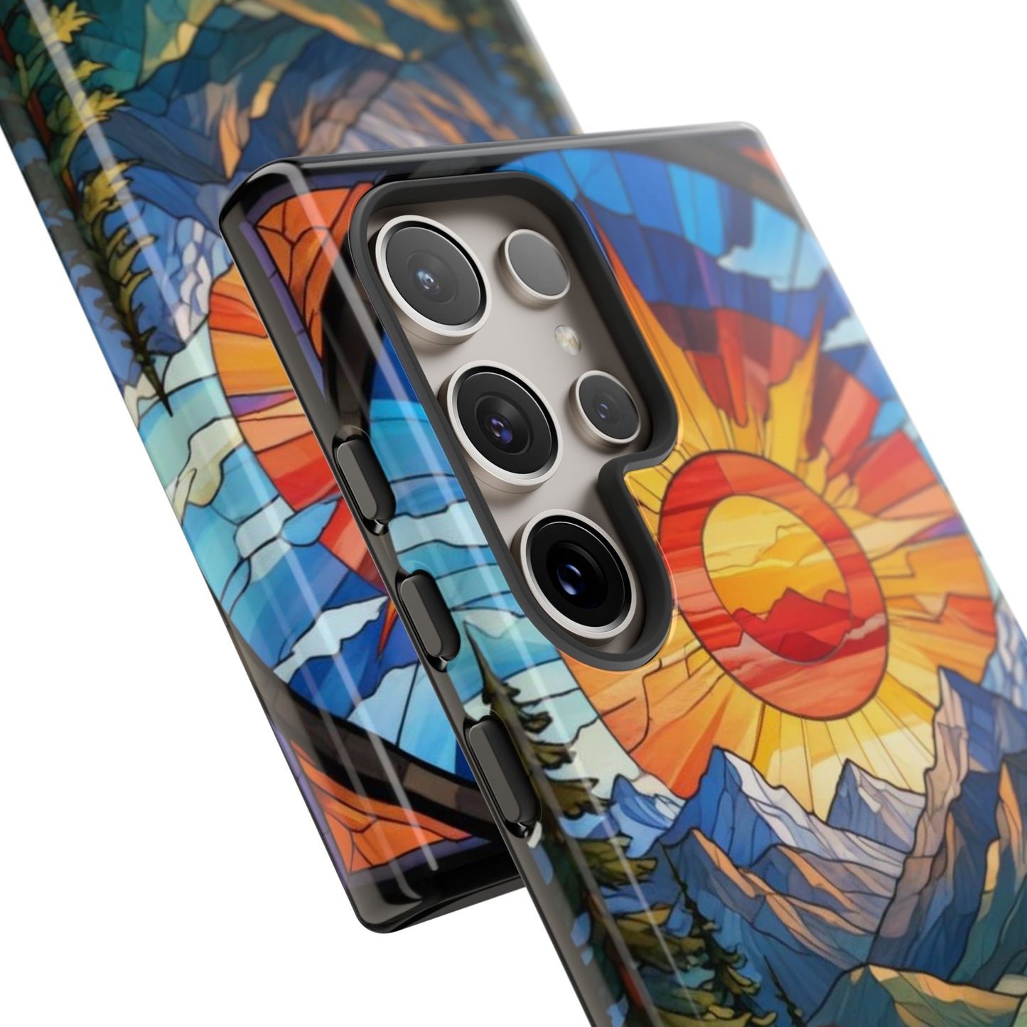 Colorful Mountain Phone Case - Tough Cases, Nature Aesthetic, Gift for Outdoor Lovers, Unique Phone Accessories, Vibrant Art Phone Cover