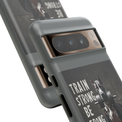 Dog-Themed Phone Case: Motivational Strength Training Pet Lover Accessory, Gift for Dog Owners, Gym Enthusiasts, Fitness Motivation