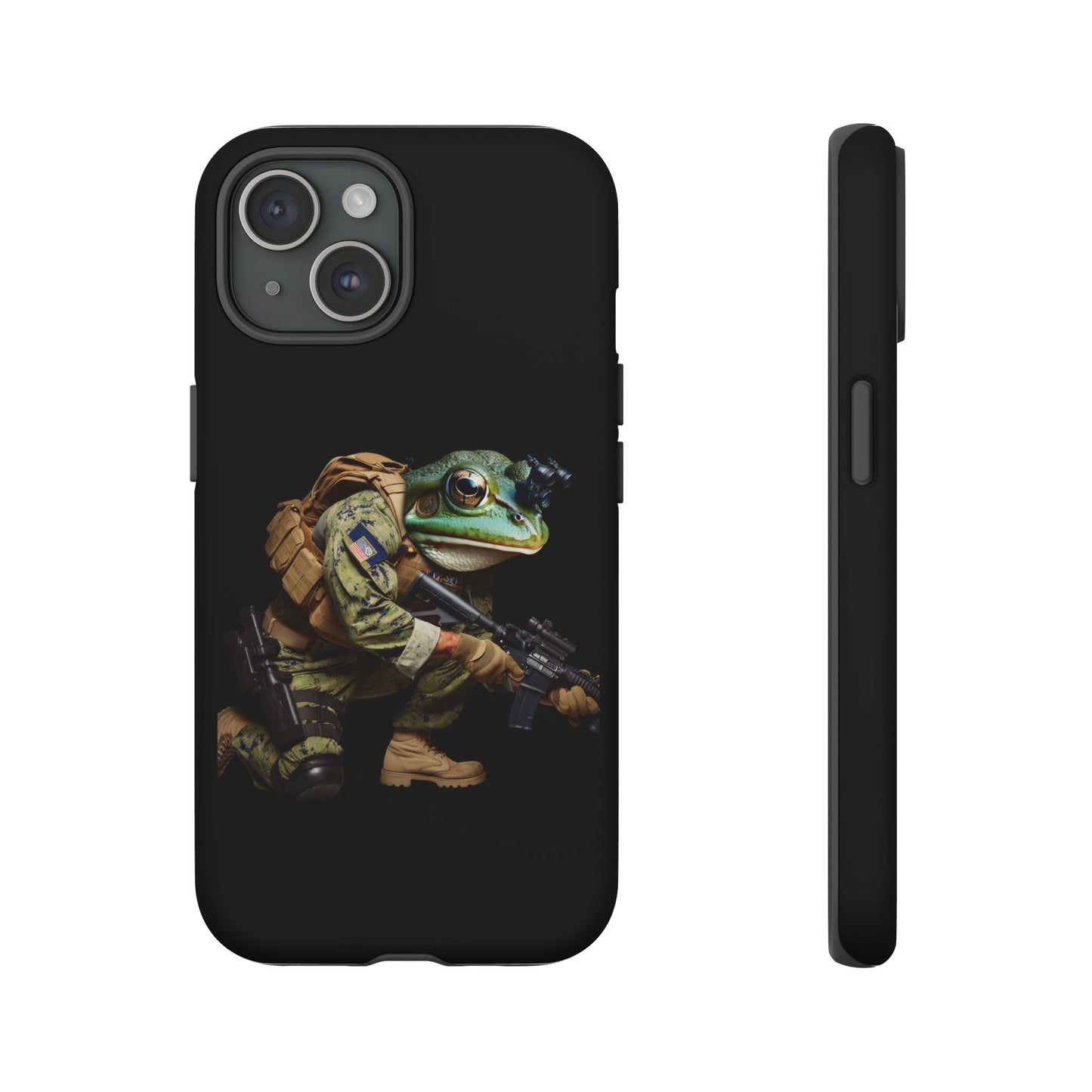 Tough Cases: Military Frog Phone Case, Phone Accessory, Unique Gift for Gamers, Animal Lovers, Stylish Protection
