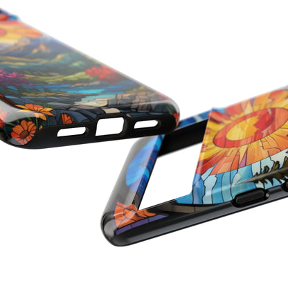 Colorful Mountain Phone Case - Tough Cases, Nature Aesthetic, Gift for Outdoor Lovers, Unique Phone Accessories, Vibrant Art Phone Cover