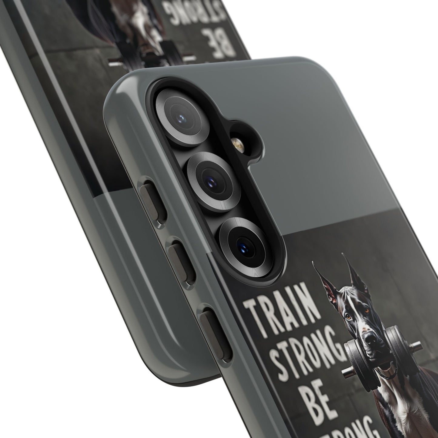 Dog-Themed Phone Case: Motivational Strength Training Pet Lover Accessory, Gift for Dog Owners, Gym Enthusiasts, Fitness Motivation