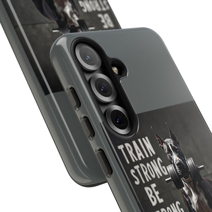 Dog-Themed Phone Case: Motivational Strength Training Pet Lover Accessory, Gift for Dog Owners, Gym Enthusiasts, Fitness Motivation