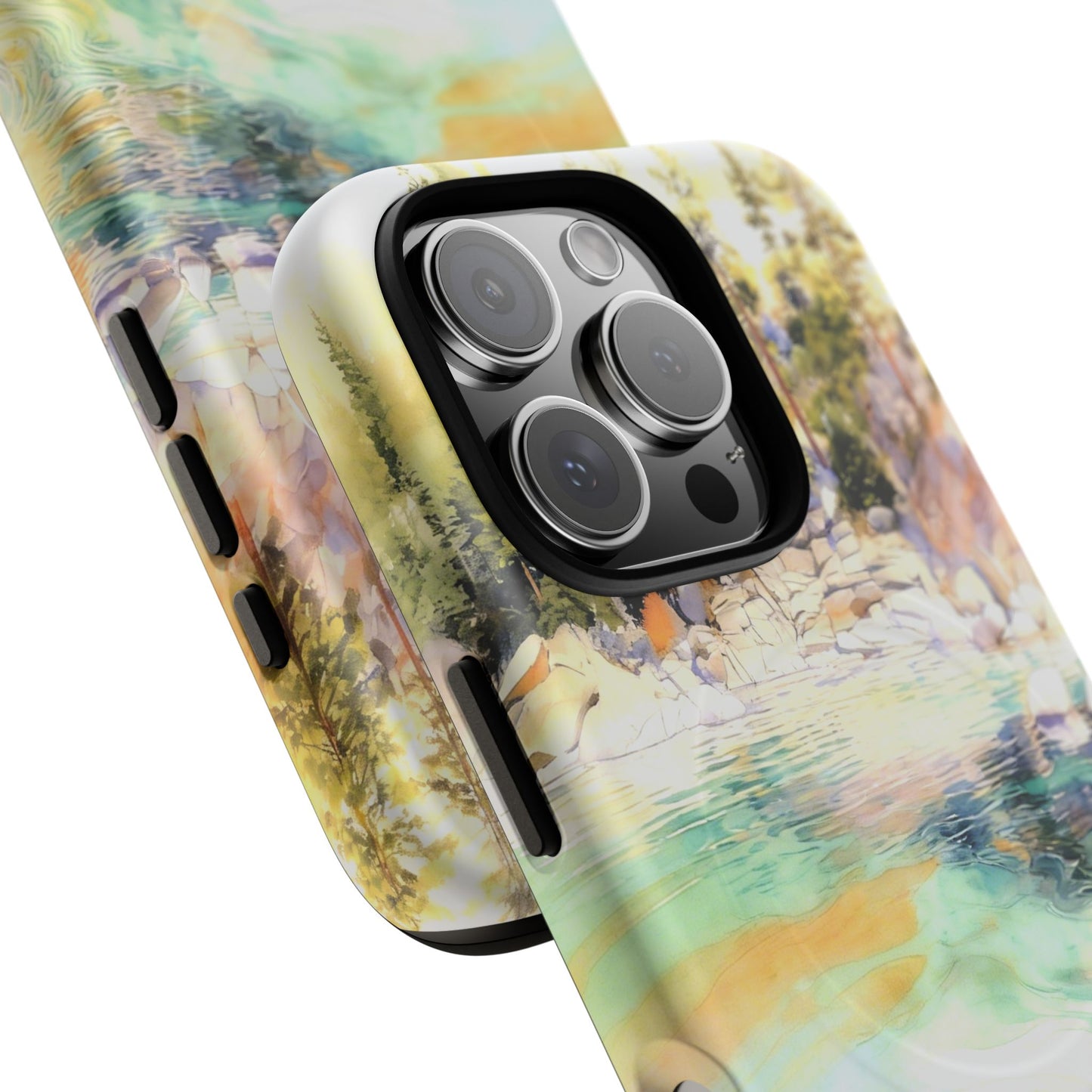 Tough Magnetic Case — Abstract Watercolor Lake Phone Cover