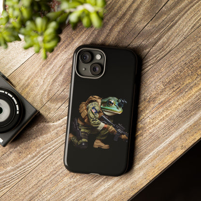 Tough Cases: Military Frog Phone Case, Phone Accessory, Unique Gift for Gamers, Animal Lovers, Stylish Protection