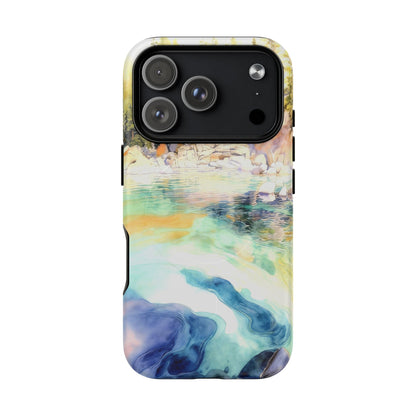 Tough Magnetic Case — Abstract Watercolor Lake Phone Cover