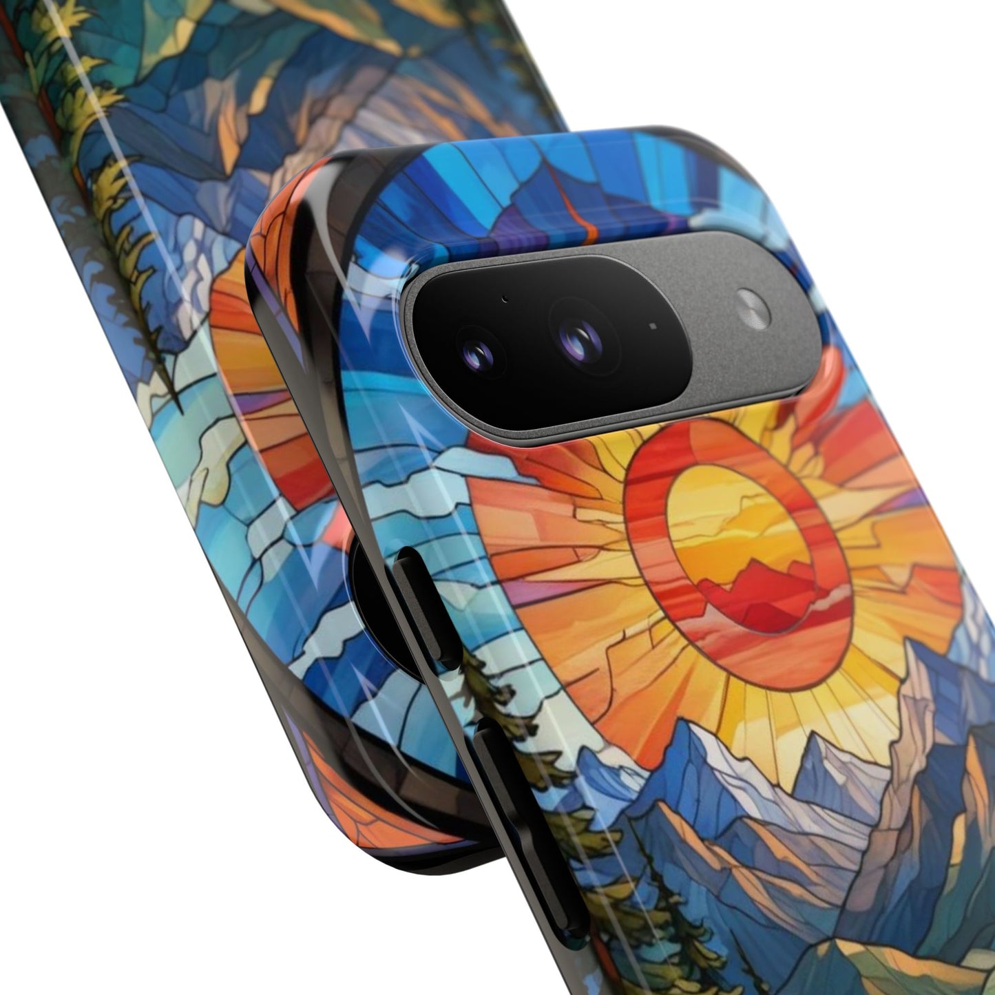 Colorful Mountain Phone Case - Tough Cases, Nature Aesthetic, Gift for Outdoor Lovers, Unique Phone Accessories, Vibrant Art Phone Cover