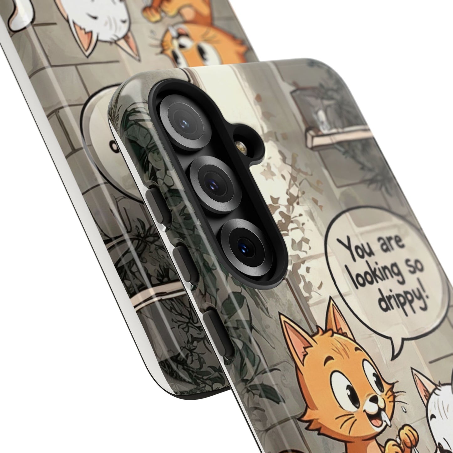 Cute Cat Phone Case - You Are Looking So Drippy, Pet Lover Gift, Animal Lover, Fun Phone Accessory, Whimsical Design