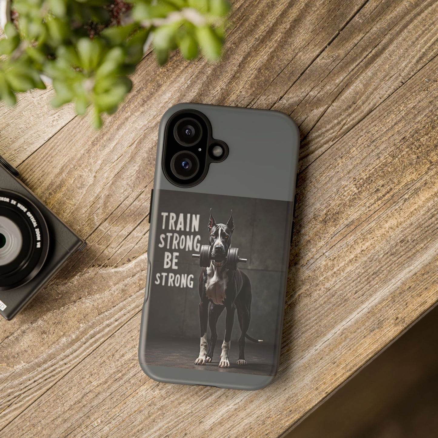 Dog-Themed Phone Case: Motivational Strength Training Pet Lover Accessory, Gift for Dog Owners, Gym Enthusiasts, Fitness Motivation