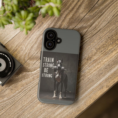 Dog-Themed Phone Case: Motivational Strength Training Pet Lover Accessory, Gift for Dog Owners, Gym Enthusiasts, Fitness Motivation