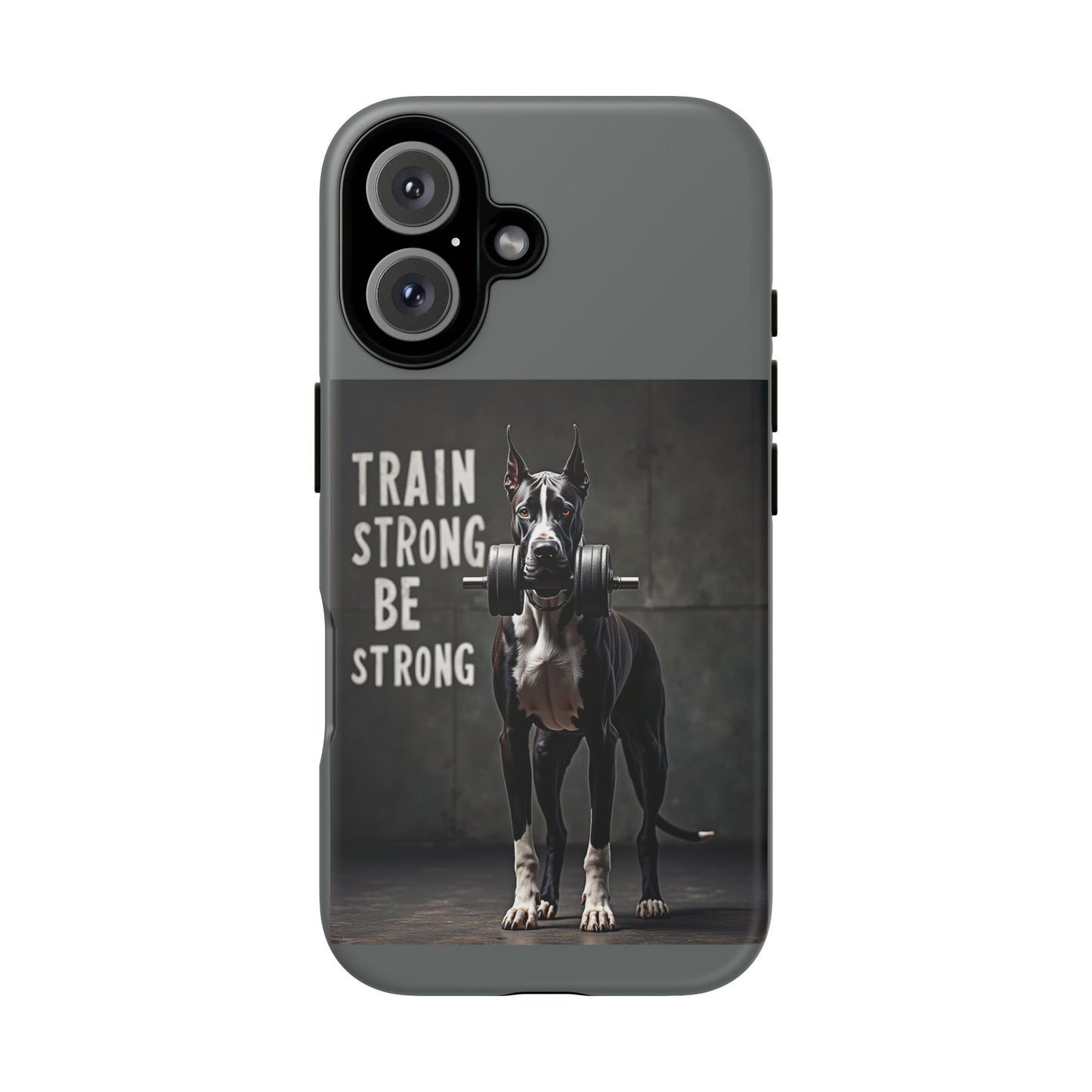 Dog-Themed Phone Case: Motivational Strength Training Pet Lover Accessory, Gift for Dog Owners, Gym Enthusiasts, Fitness Motivation