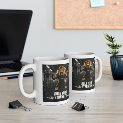 Weightlifting Gym Ceramic Mug — Motivational Barbell Coffee Cup (11oz, 15oz)