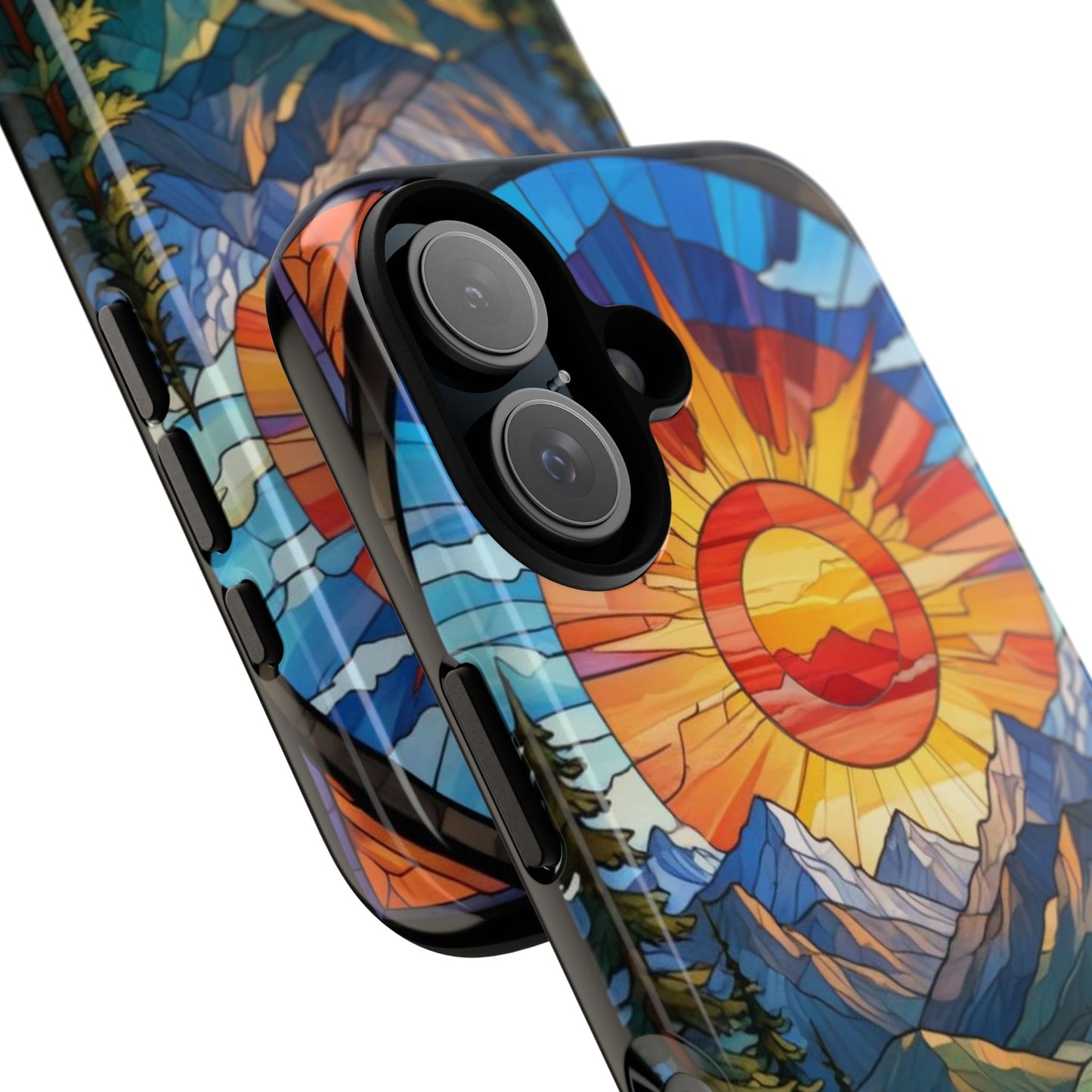 Colorful Mountain Phone Case - Tough Cases, Nature Aesthetic, Gift for Outdoor Lovers, Unique Phone Accessories, Vibrant Art Phone Cover