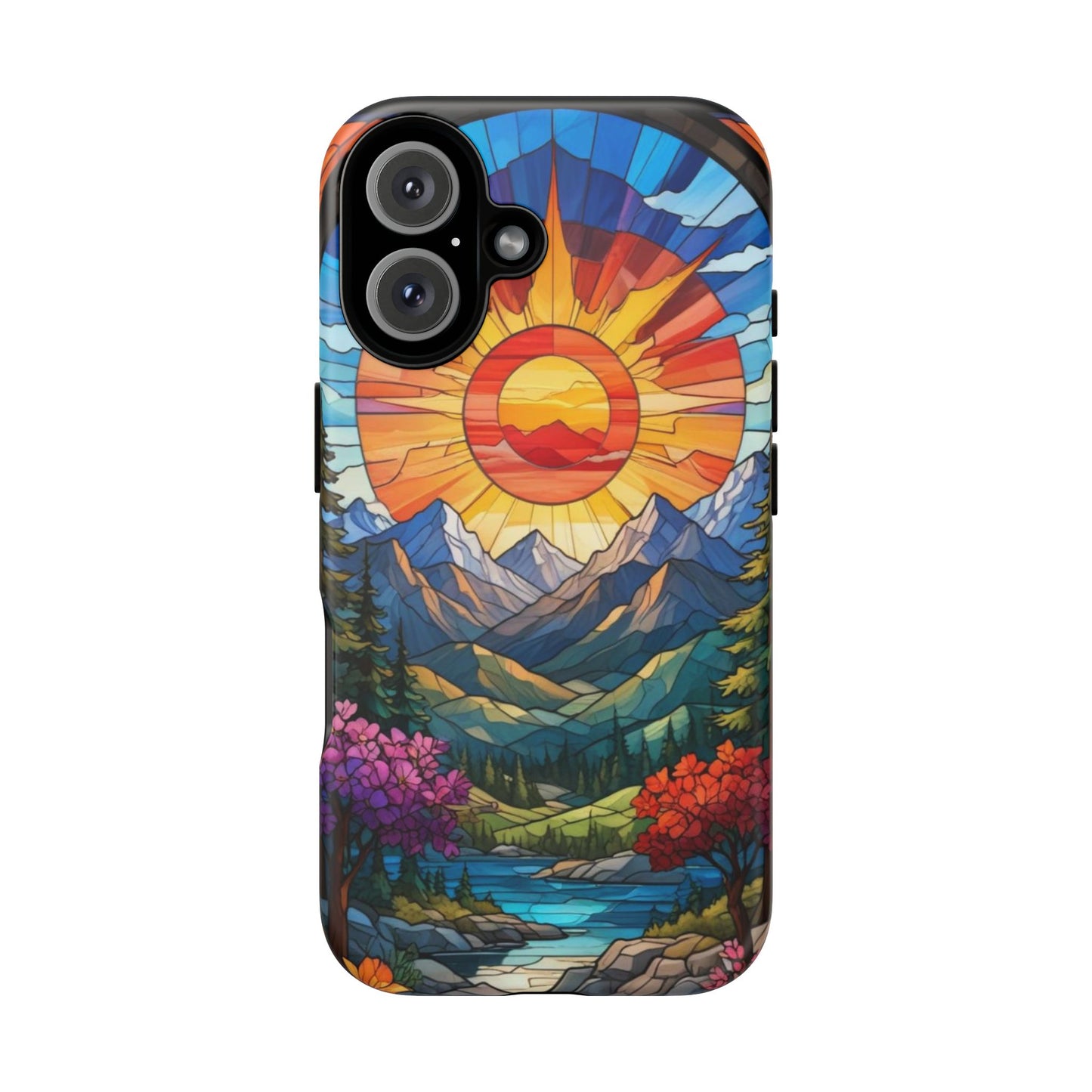 Colorful Mountain Phone Case - Tough Cases, Nature Aesthetic, Gift for Outdoor Lovers, Unique Phone Accessories, Vibrant Art Phone Cover