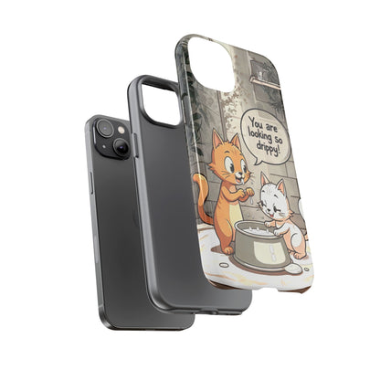 Cute Cat Phone Case - You Are Looking So Drippy, Pet Lover Gift, Animal Lover, Fun Phone Accessory, Whimsical Design