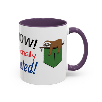 Funny Sloth Coffee Mug - Emotionally Constipated - Gift for Coffee Lovers, Office Humor, Birthday, Self-Care, Tea Lovers