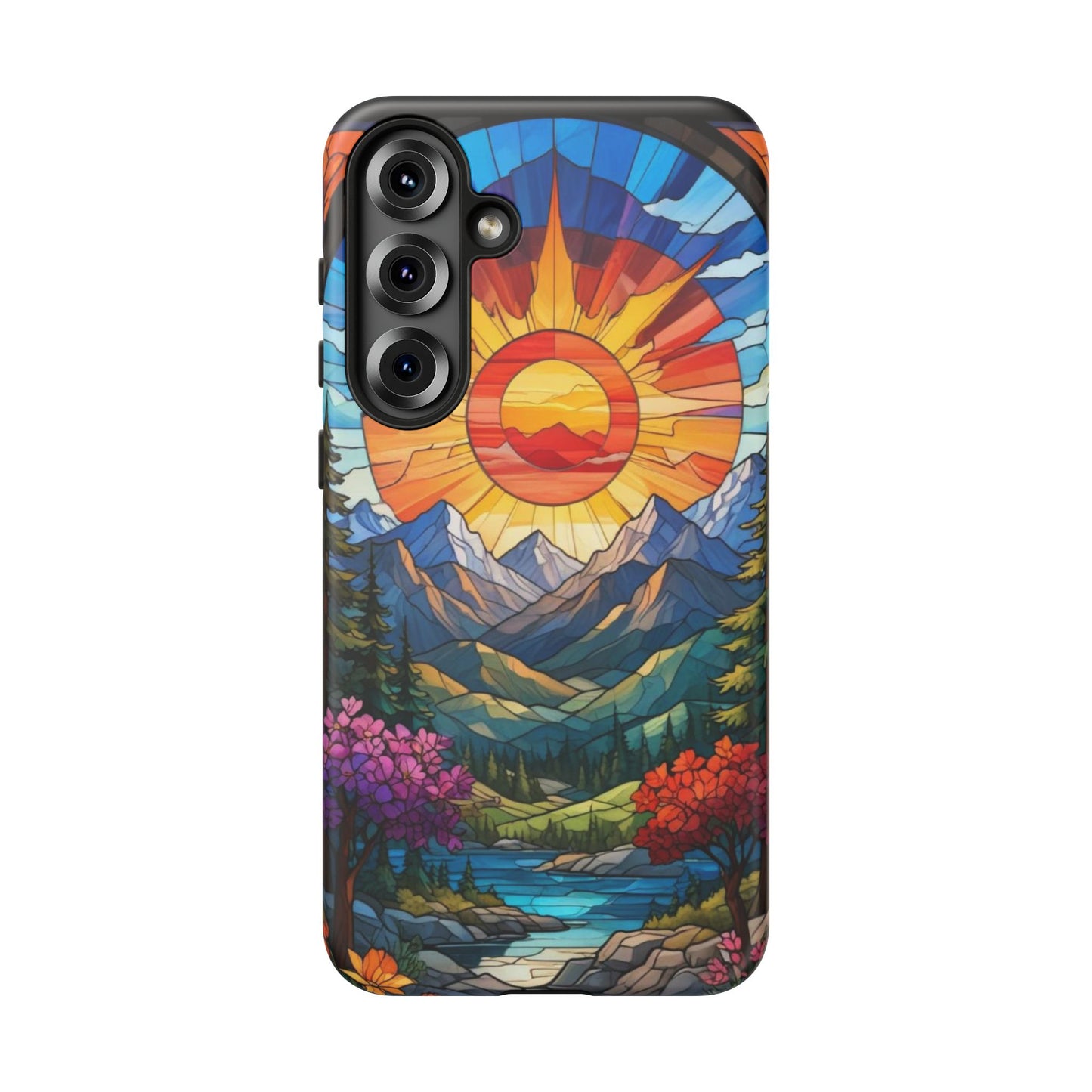 Colorful Mountain Phone Case - Tough Cases, Nature Aesthetic, Gift for Outdoor Lovers, Unique Phone Accessories, Vibrant Art Phone Cover