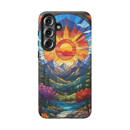 Colorful Mountain Phone Case - Tough Cases, Nature Aesthetic, Gift for Outdoor Lovers, Unique Phone Accessories, Vibrant Art Phone Cover