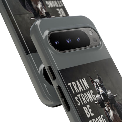 Dog-Themed Phone Case: Motivational Strength Training Pet Lover Accessory, Gift for Dog Owners, Gym Enthusiasts, Fitness Motivation