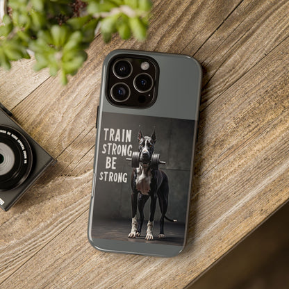 Dog-Themed Phone Case: Motivational Strength Training Pet Lover Accessory, Gift for Dog Owners, Gym Enthusiasts, Fitness Motivation