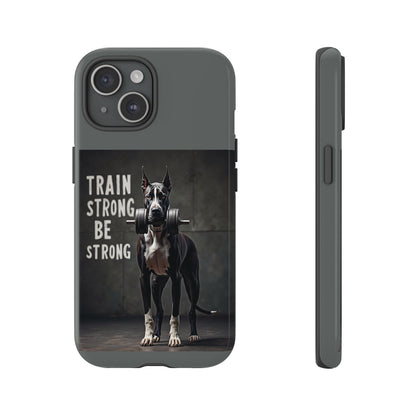 Dog-Themed Phone Case: Motivational Strength Training Pet Lover Accessory, Gift for Dog Owners, Gym Enthusiasts, Fitness Motivation