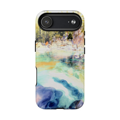 Tough Magnetic Case — Abstract Watercolor Lake Phone Cover