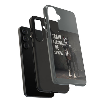 Dog-Themed Phone Case: Motivational Strength Training Pet Lover Accessory, Gift for Dog Owners, Gym Enthusiasts, Fitness Motivation