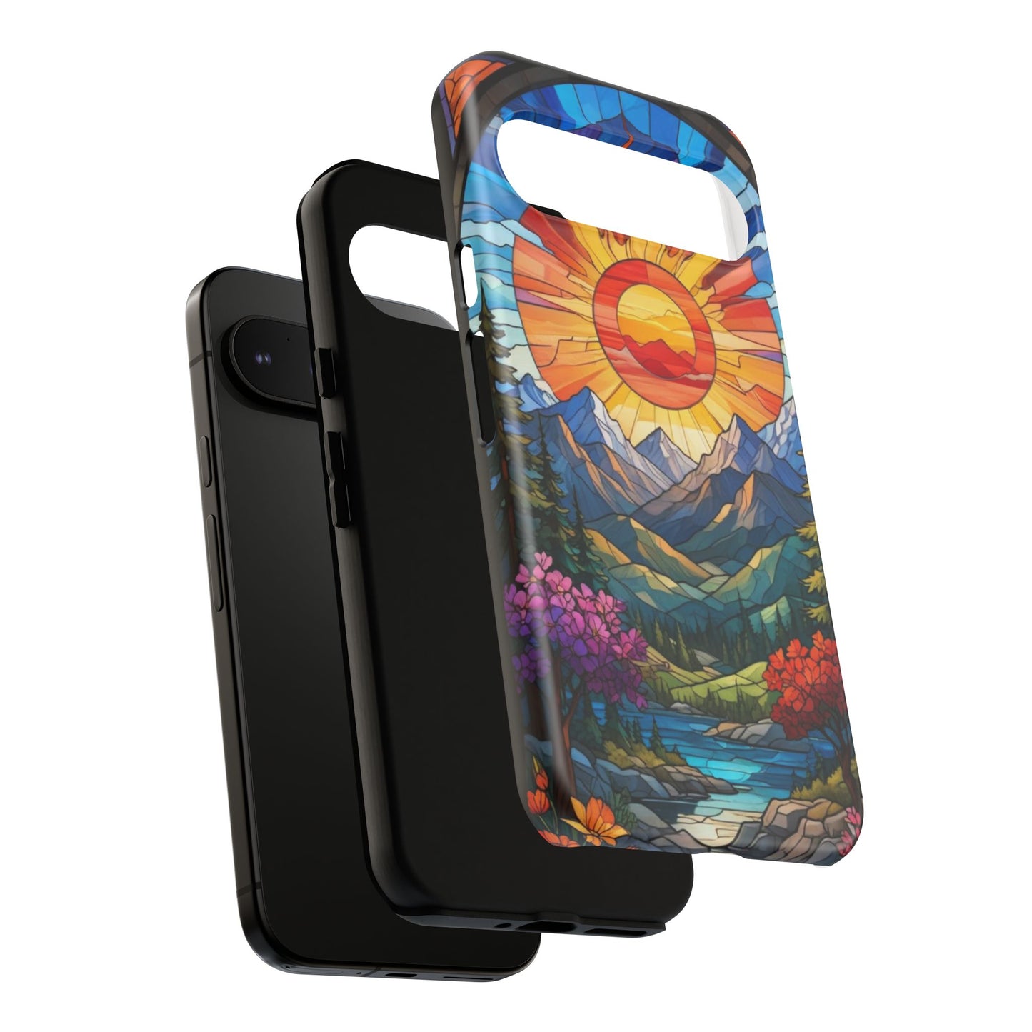 Colorful Mountain Phone Case - Tough Cases, Nature Aesthetic, Gift for Outdoor Lovers, Unique Phone Accessories, Vibrant Art Phone Cover