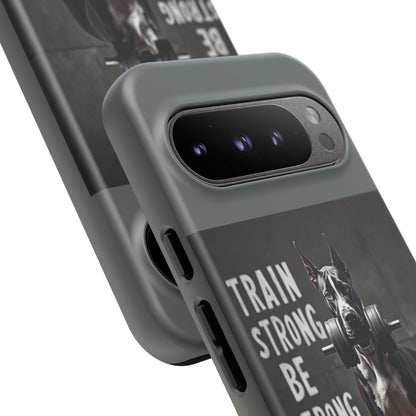 Dog-Themed Phone Case: Motivational Strength Training Pet Lover Accessory, Gift for Dog Owners, Gym Enthusiasts, Fitness Motivation