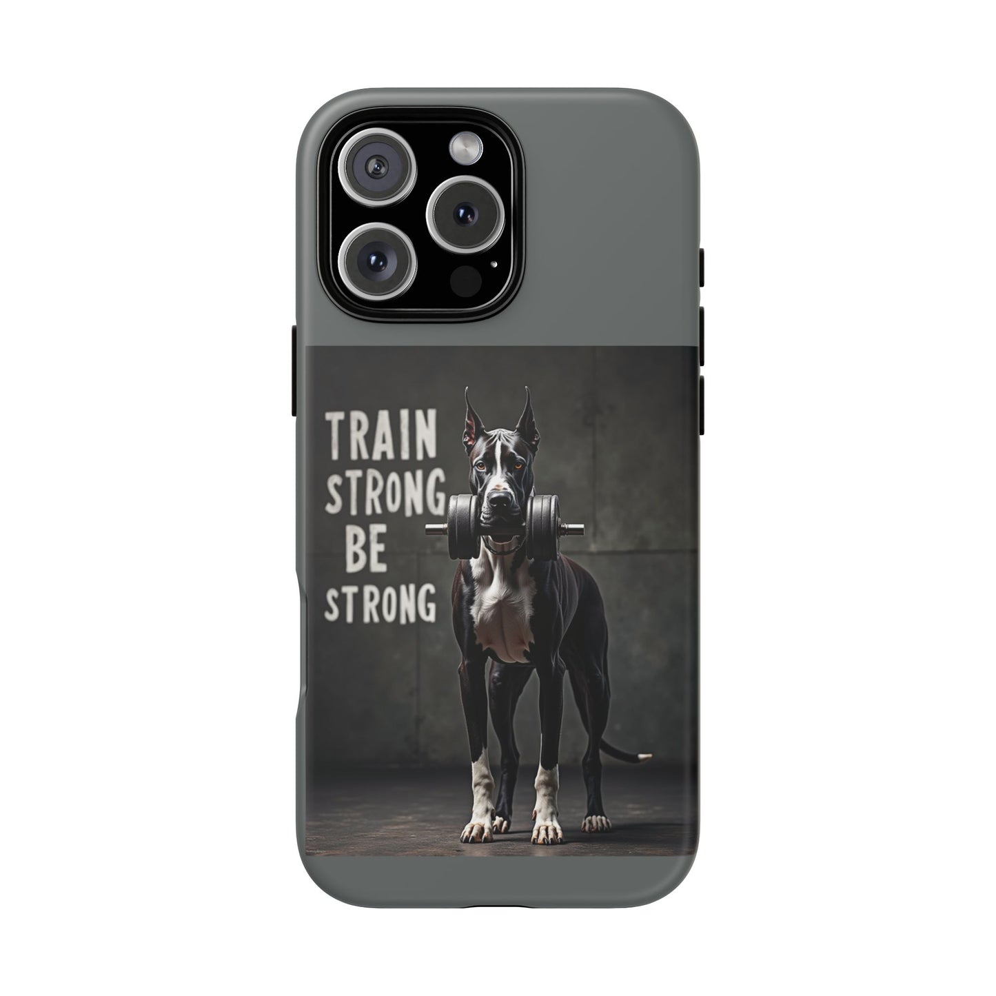 Dog-Themed Phone Case: Motivational Strength Training Pet Lover Accessory, Gift for Dog Owners, Gym Enthusiasts, Fitness Motivation