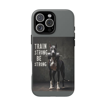 Dog-Themed Phone Case: Motivational Strength Training Pet Lover Accessory, Gift for Dog Owners, Gym Enthusiasts, Fitness Motivation