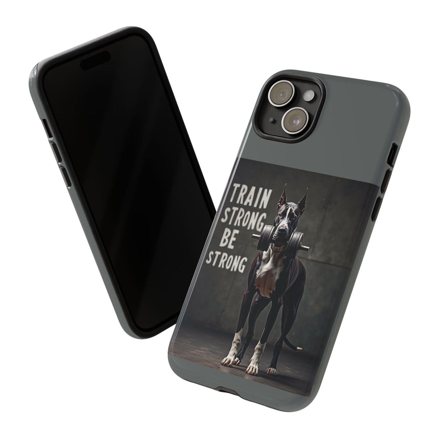 Dog-Themed Phone Case: Motivational Strength Training Pet Lover Accessory, Gift for Dog Owners, Gym Enthusiasts, Fitness Motivation
