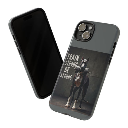 Dog-Themed Phone Case: Motivational Strength Training Pet Lover Accessory, Gift for Dog Owners, Gym Enthusiasts, Fitness Motivation