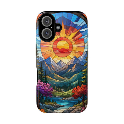 Colorful Mountain Phone Case - Tough Cases, Nature Aesthetic, Gift for Outdoor Lovers, Unique Phone Accessories, Vibrant Art Phone Cover