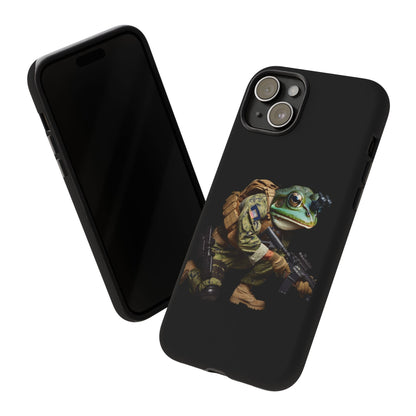 Tough Cases: Military Frog Phone Case, Phone Accessory, Unique Gift for Gamers, Animal Lovers, Stylish Protection