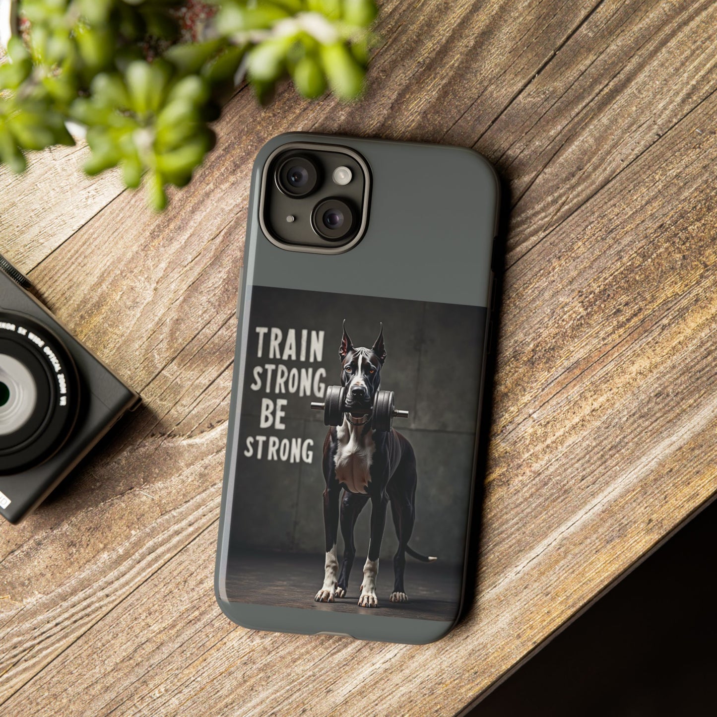Dog-Themed Phone Case: Motivational Strength Training Pet Lover Accessory, Gift for Dog Owners, Gym Enthusiasts, Fitness Motivation