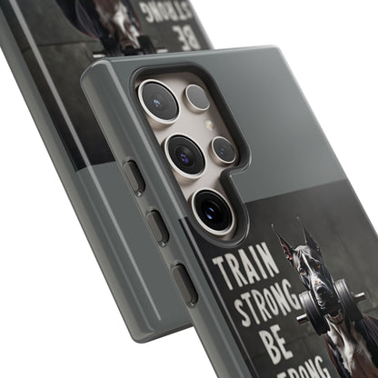 Dog-Themed Phone Case: Motivational Strength Training Pet Lover Accessory, Gift for Dog Owners, Gym Enthusiasts, Fitness Motivation