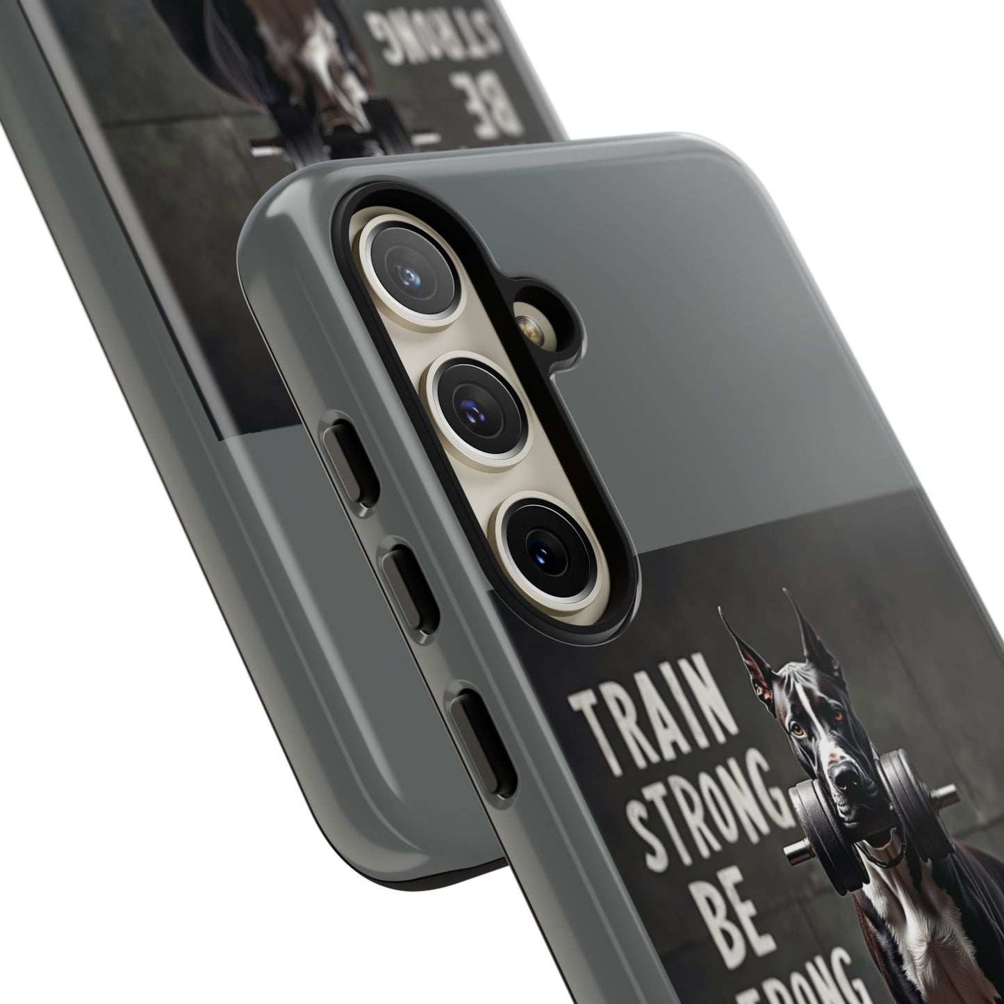 Dog-Themed Phone Case: Motivational Strength Training Pet Lover Accessory, Gift for Dog Owners, Gym Enthusiasts, Fitness Motivation