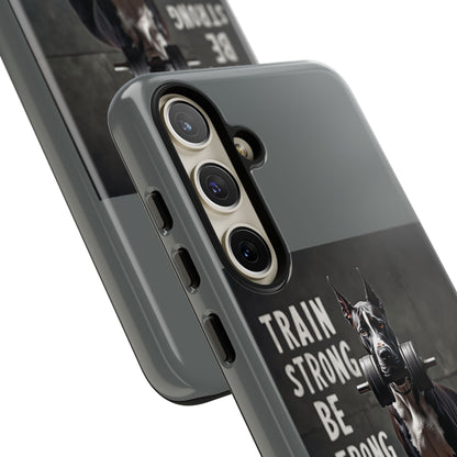 Dog-Themed Phone Case: Motivational Strength Training Pet Lover Accessory, Gift for Dog Owners, Gym Enthusiasts, Fitness Motivation